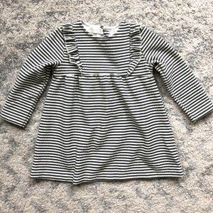 CUTE Navy White Stripe Ruffle Zara Toddler Dress